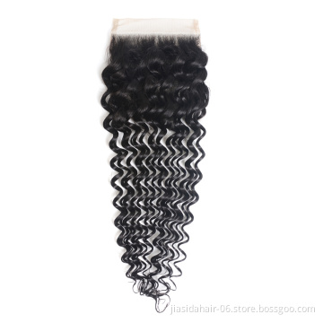 Wet and Wavy Human Hair HD Lace Closure 4x4 Wholesale 10a Indian Malaysian China Cuticle Aligned Raw Virgin Hair